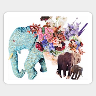 Elephants, remind me of home Sticker